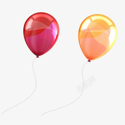 绚丽多彩的漂浮气球矢量图素材
