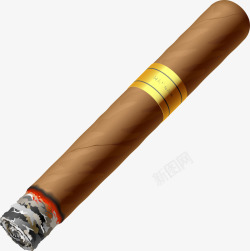 雪茄香烟燃烧的的卡通雪茄高清图片