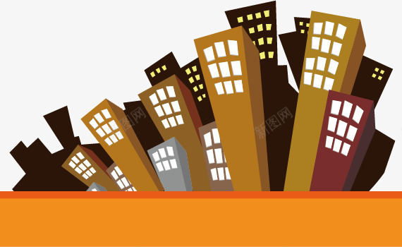 都市夜景矢量图ai免抠素材_88icon https://88icon.com 夜景 手绘 楼房 都市 矢量图