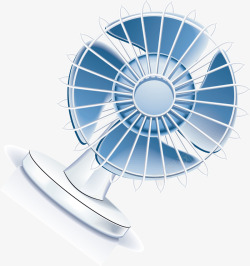 台式电风扇台式电风扇蓝色扇叶电子产品矢量图高清图片