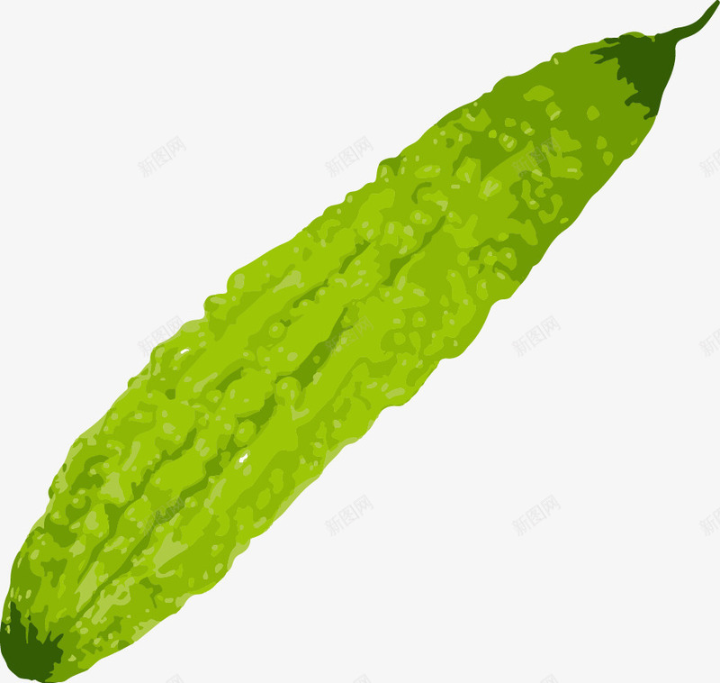 手绘绿色苦瓜png免抠素材_88icon https://88icon.com 凉瓜 手绘 手绘苦瓜 有机食物 绿色 绿色蔬菜 苦瓜