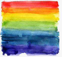 彩虹色渐变彩虹颜料笔刷高清图片