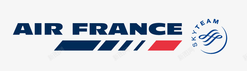 航空法国航空logo矢量图图标图标