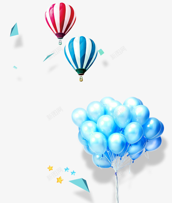 蓝色小清新淘宝背景psd免抠素材_88icon https://88icon.com banner 吊旗 文艺 气球 海报 淘宝促销 清新 青色