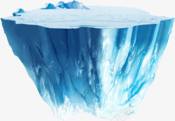 蓝色冰山冰块面素材