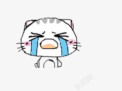 小猫咪大哭不舒服素材