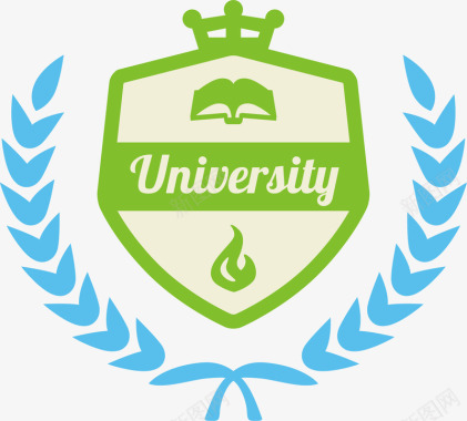 logo设计书本商学院logo矢量图图标图标