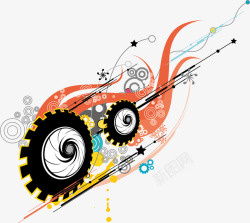 缤纷多彩潮流时尚元素矢量图素材