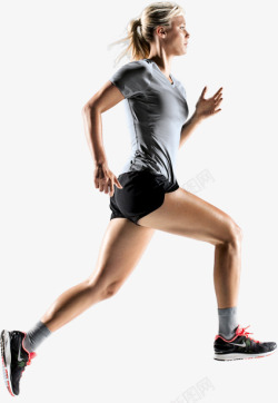 正在运动的男士正在跑步的女运动员高清图片
