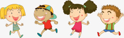 开心过六一儿童节玩耍奔跑孩子高清图片