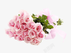 粉色浪漫玫瑰花花束素材