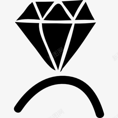 钻石环切半图标图标