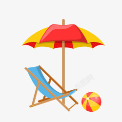 度假休息沙滩椅素材