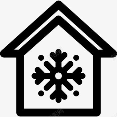 房子冷却图标图标