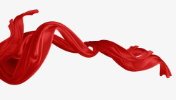 中国红丝带红绸带实物高清图片