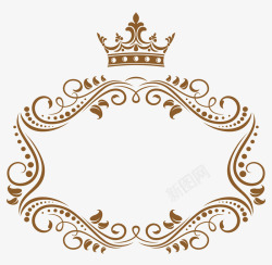 欧式花纹皇冠边框素材