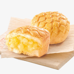 烘焙面包夹心果酱菠萝包高清图片