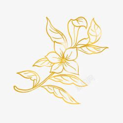 红底花卉纹样金色纹样花卉高清图片