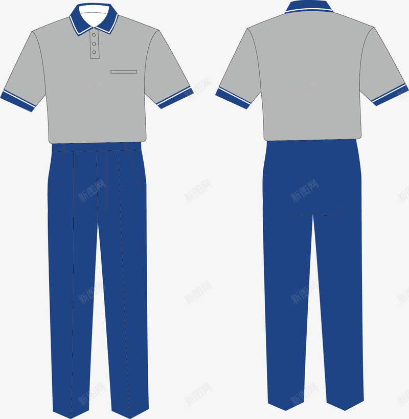 蓝色衣服png免抠素材_88icon https://88icon.com 短袖 简单 蓝色 衣服样板