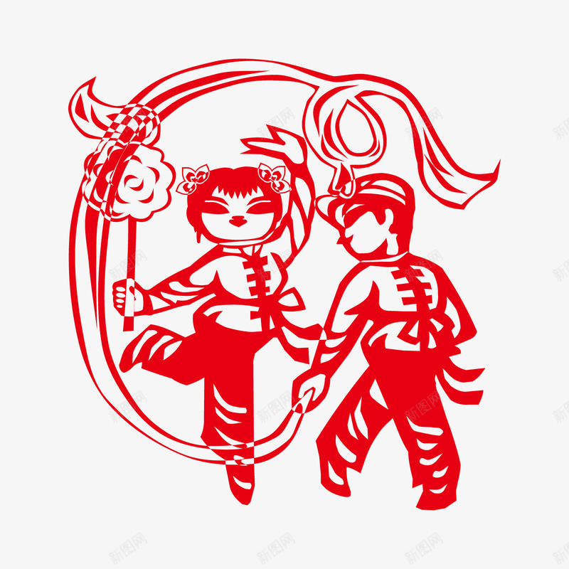 红色庆祝纹理新年春节png免抠素材_88icon https://88icon.com 圆弧 庆祝 春节 活动 红色 纹理 绸子 节日