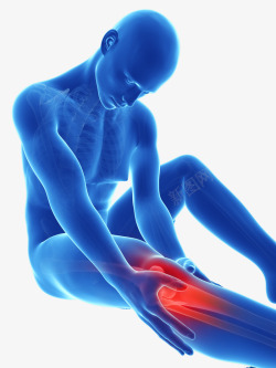 膝盖疼痛关节膝盖疼痛人物模型高清图片