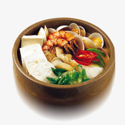 海鲜豆腐火锅素材