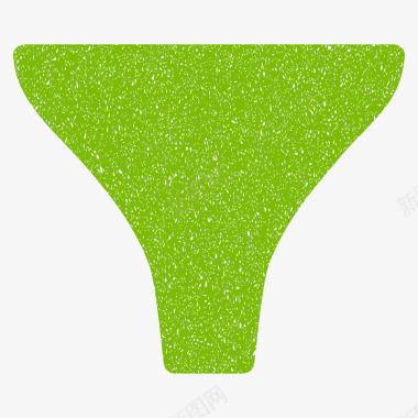 绿色艺术锥形漏斗过滤图标图标