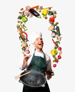 温馨展板背景创意厨师高清图片
