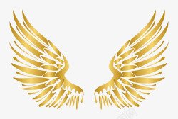欧式标签标贴金色奢华欧式元素翅膀高清图片