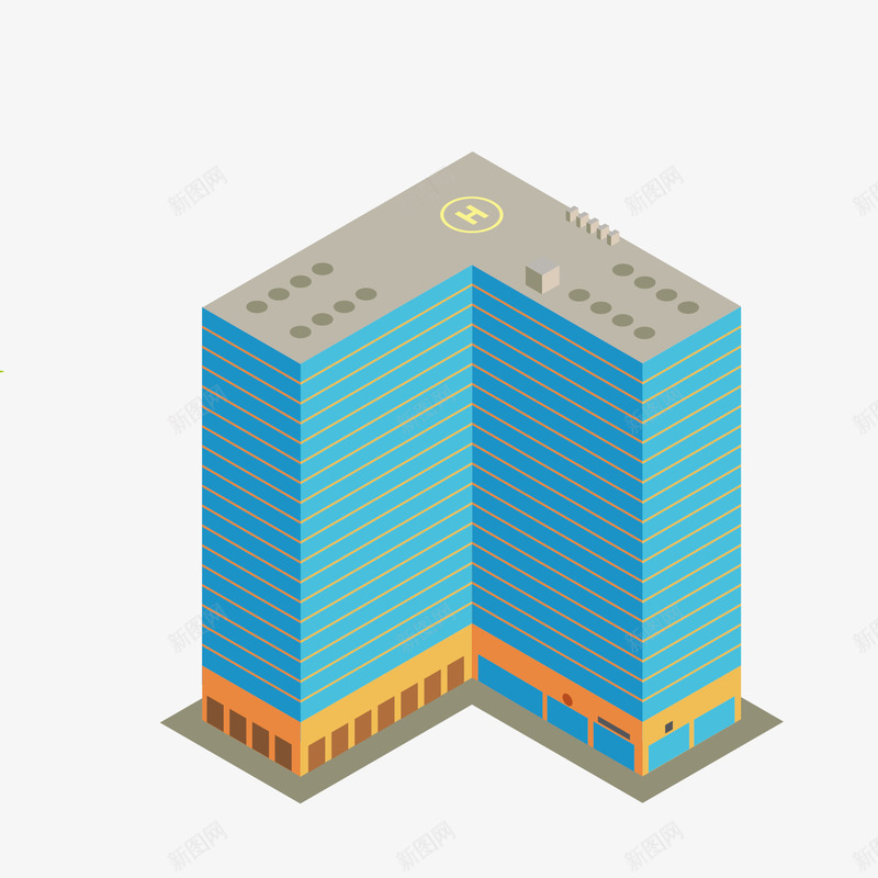 立体楼房矢量图eps免抠素材_88icon https://88icon.com 图案 楼房 立体 矢量图