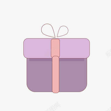 紫色礼物标图标图标