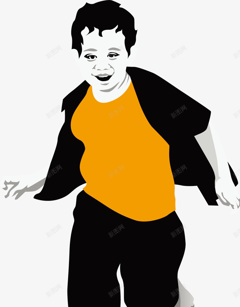 奔跑的孩子png免抠素材_88icon https://88icon.com 奔跑 孩子 手绘