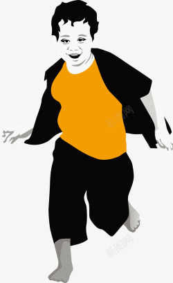 奔跑的孩子素材