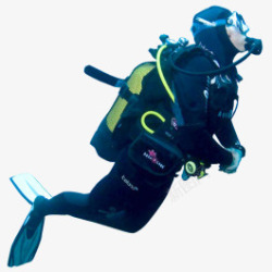 深海探险潜水员高清图片