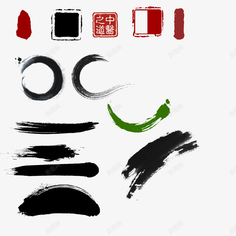 墨迹笔触印章集合png免抠素材_88icon https://88icon.com 印章 合同印章 墨迹 章刻 笔触 运笔 集合