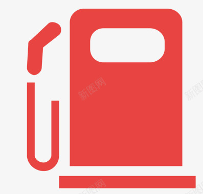 红色箭头加油箱图标矢量图图标