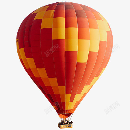 红黄相间热气球png免抠素材_88icon https://88icon.com 热气球 空气球 素材 红色 装饰