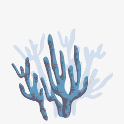 手掌的深海珊瑚礁矢量图素材