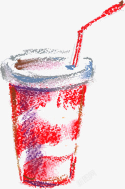 快餐可乐彩绘快餐食品矢量图高清图片
