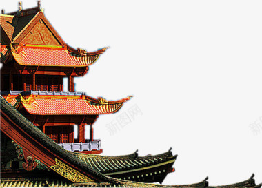 北京故宫png免抠素材_88icon https://88icon.com 中国风 古建筑 国庆 城楼 复古建筑 屋檐 建筑 房顶 故宫 瓦片 红墙