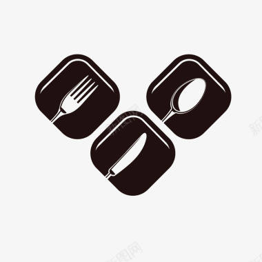餐具器皿厨房餐具西餐宣传用标矢量图图标图标