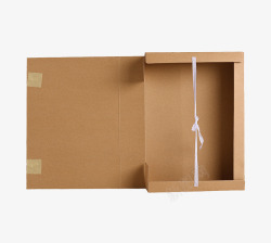牛皮纸文件盒展开的牛皮纸文件盒高清图片