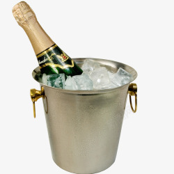 冰桶里的香槟素材
