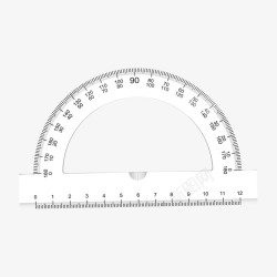 绘图工具量角器矢量图素材