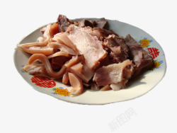 切辣椒切片的猪头肉高清图片
