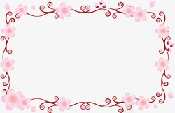 樱花边框漂亮樱花边框背景高清图片