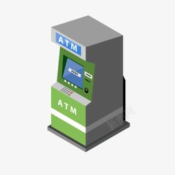 ATM取款机装饰案矢量图素材