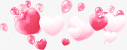 粉色漂浮气球爱心素材