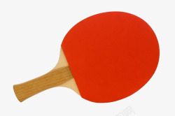 装备工具红色面的乒乓球拍高清图片