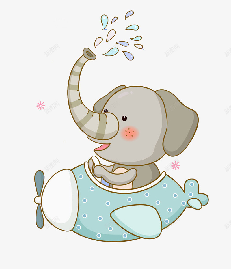 开飞机的大象png免抠素材_88icon https://88icon.com 动物 卡通 可爱的 大象 插图 飞机 飞翔的 鼻涕